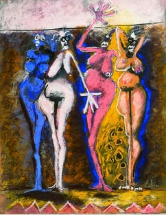 oeuvre d'art- nus - artiste peintre -peintures - femmes