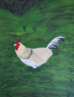 Gallinacé du Morvan. 24x33cm. 120€.