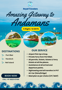 a flyer for a travel company