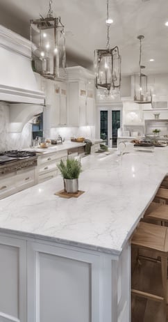 a white marble floor in a salon