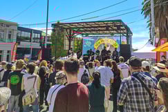 A stage of the St Kilda Festival, Melbourne