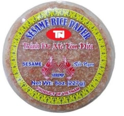 White Sesame Rice Paper with Shrimp & Coconut ,Bánh tráng mè trắng tôm dừa UpBe Food