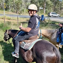 SweetAz Co. taking some much needed time out horse riding with Nash Trekking.