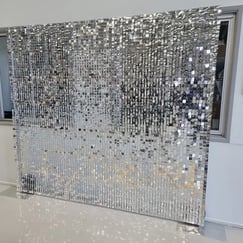 After setting up the silver shimmer wall for Jodie for her friends 50th in Wacol.