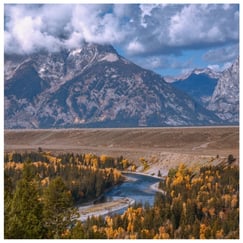 Snake River overlook, Grand Teton National Park, Wyoming, photograph by Philip Preston.