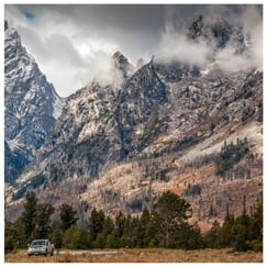 Mountains, Grand Teton National Park, Wyoming, photograph by Philip Preston.