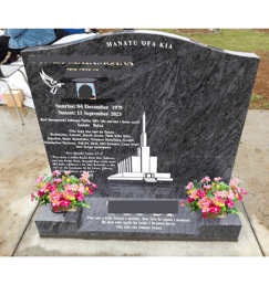 Standard headstone in Mangere Auckland NZ