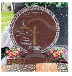 Circle headstone in Magere Auckland NZ