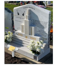 Mormon temple headstone in Mangere, Auckland NZ