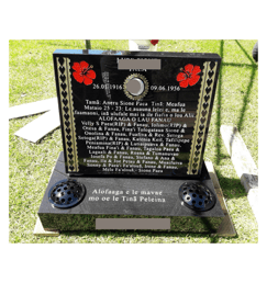 Headstone in Mangere 