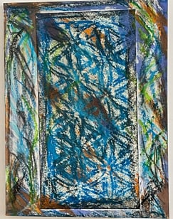 Collage painted card