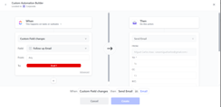 ClickUp Automation Custom Field & Email Example