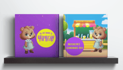 shelf with children's books