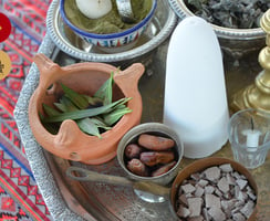 ceremonial tray for Moroccan postpartum services