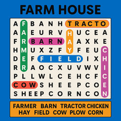 Farm house Word Search