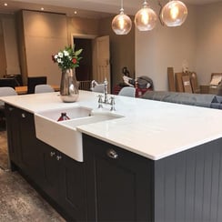 Photo of new kitchen island in Bristol