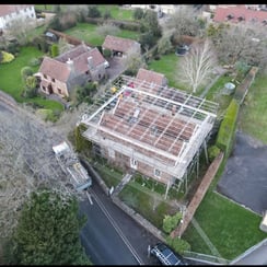 Photo of up and over roof scaffolding in Bristol