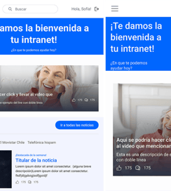 alt: "Diseño alta fidelidad de la intranet, con un layout optimizado."