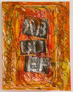 Collage painted card