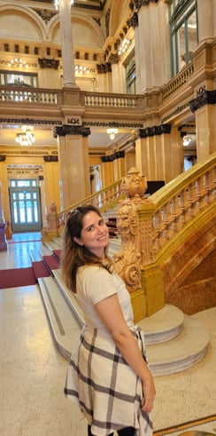 Foto tirada no Teatro Colón, em Roma