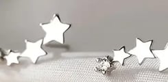 Boucles d'oreilles étoiles argentées