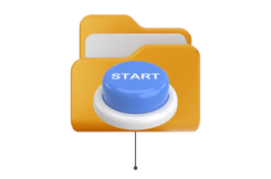 a folder and a start button