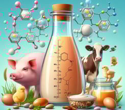 Puerco y vaca entre una solución orgánica 