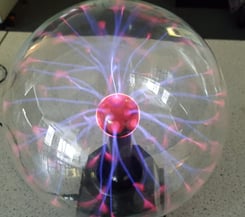 Plasma ball electric field