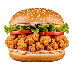 Chicken Popcorn Burger from PremiYum Foods!