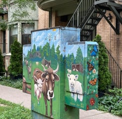 Mural on electrical box