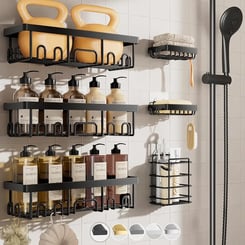 Veken Adhesive Shower Caddy 6-Pack