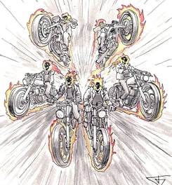 Drawing motorcycles by gene bond