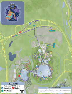 2025 runDisney Princess 10K Course Map