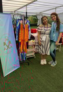 Imela and Corinna meeting the first time at the Jakarta convention in 2025