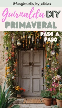 tutorial paso a paso de la guirnalda de flores, siguiendo un estilo boho