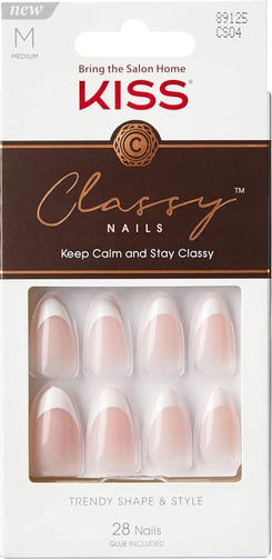 KISS Classy Fake Nails Ready-To-Wear DIY Manicure - Dashing, Waterproof, Smudge Proof