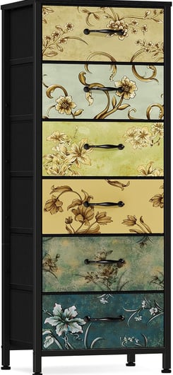Stunning 6 Drawers Dresser, featuring vintage charm and modern functionality. 