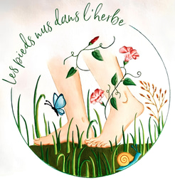 les pieds nus dans l'herbe logo