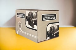 Corrugated folding carton for Alternator