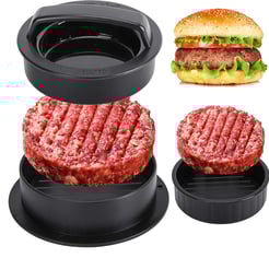 Hamburger Press Patty Maker, Burger Press, 3 in 1 Non-Stick Meat Beef Veggie Hamburger Mold, Kitchen