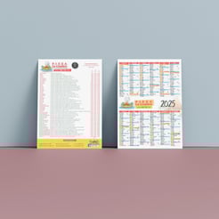 Calendrier A5 personnalisé saint paul, saint denis, saint pierre