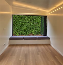 scenic view from big, open window