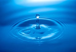 Serene image of a water droplet