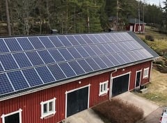 Aurinkopaneelit maatila