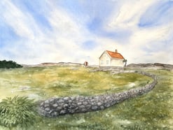 Stengärdsgård och hus på västkusten