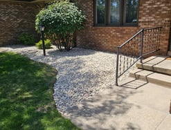 Landscaping rock install