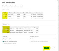 edit relationship page in power bi