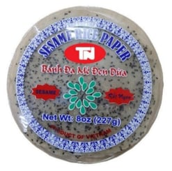 Black Sesame Rice Paper With Coconut,Bánh tráng mè đen dừa UpBe Food