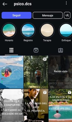 instagram de psicoterapia virtual Chile