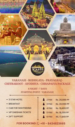Varanasi - Prayagraj - Ayodhya- Chitrakoot - Chhapaiya (6 Night - 7 Days)  Tour Package